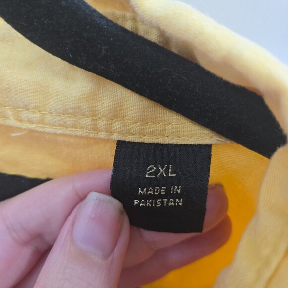 Redhead Butter Yellow 100% Cotton Button Down Shirt 2xl - Picture 7 of 8